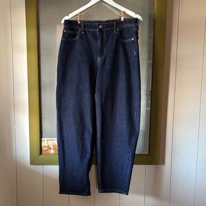 American Eagle Barrel Jeans Dark Wash